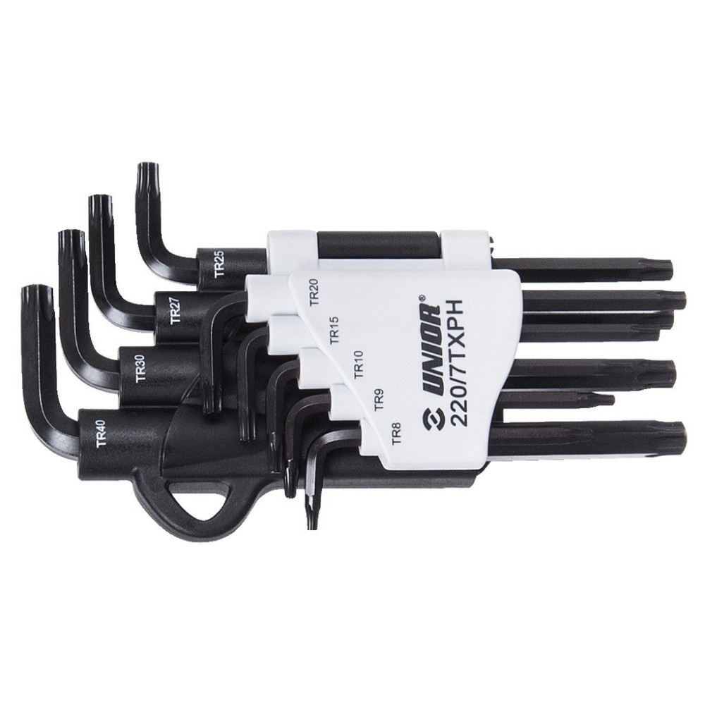 220/7TXPH-Juego de llaves allen con perfil TX inviolable en colgador de plástico-TX9 - 40