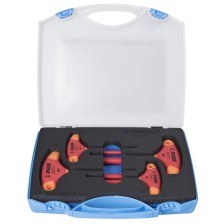 220TVDE4PB-Juego de llaves allen en T en caja de plástico