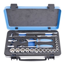 239A-Juego de vasos de 3/8 en caja metálica-6 - 22/24