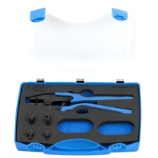 428/4AGPB-Juego de tenazas grip para conexiones de cables con bocas intercambiables en un estuche de plástico