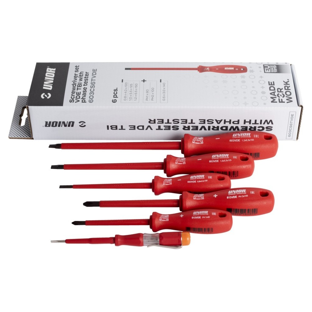 603CS6ATVD-Juego de destornilladores aislados VDE con buscapolos, en caja de cartón-/6