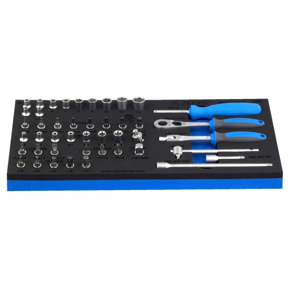 964/5SOS-Juego de vasos y accesorios de 1/4 en bandeja SOS-/45