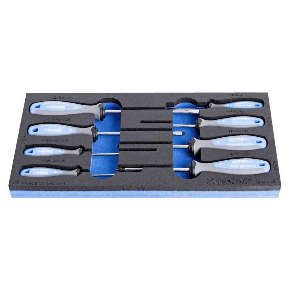 964/9SOS-Juego de destornilladores TBI en bandeja SOS-/8