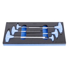 964/13SOS-Juego de llaves allen con mango en T en bandeja SOS-3-10/6