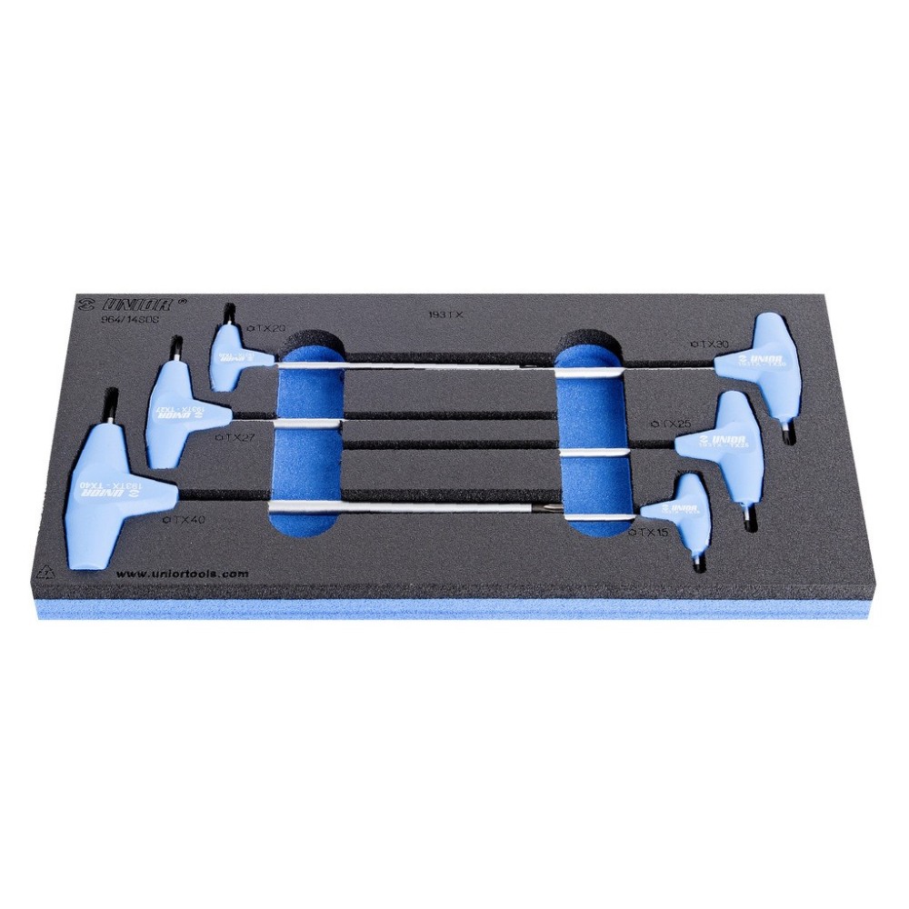 964/14SOS-Juego de desarmadores Torx en T en bandeja de plástico-15 - 40/6