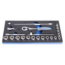 964/25SOS-Juego de vasos y accesorios de 3/8 en bandeja SOS-/23