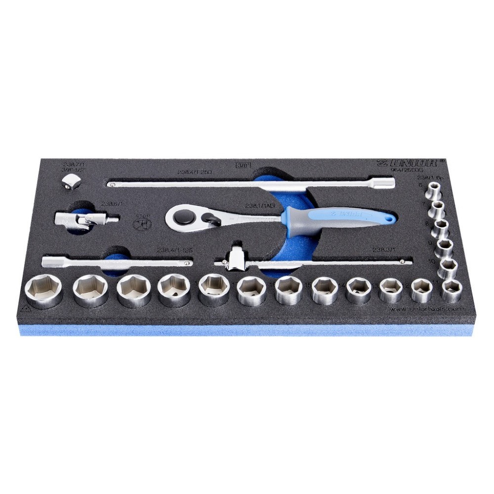 964/25SOS-Juego de vasos y accesorios de 3/8 en bandeja SOS-/23