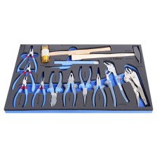 964/51SOS-Juego de pinzas bimaterial y martillo en bandeja SOS