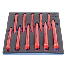 964VDE2-Juego de llaves estrella acodada aisladas en bandeja SOS