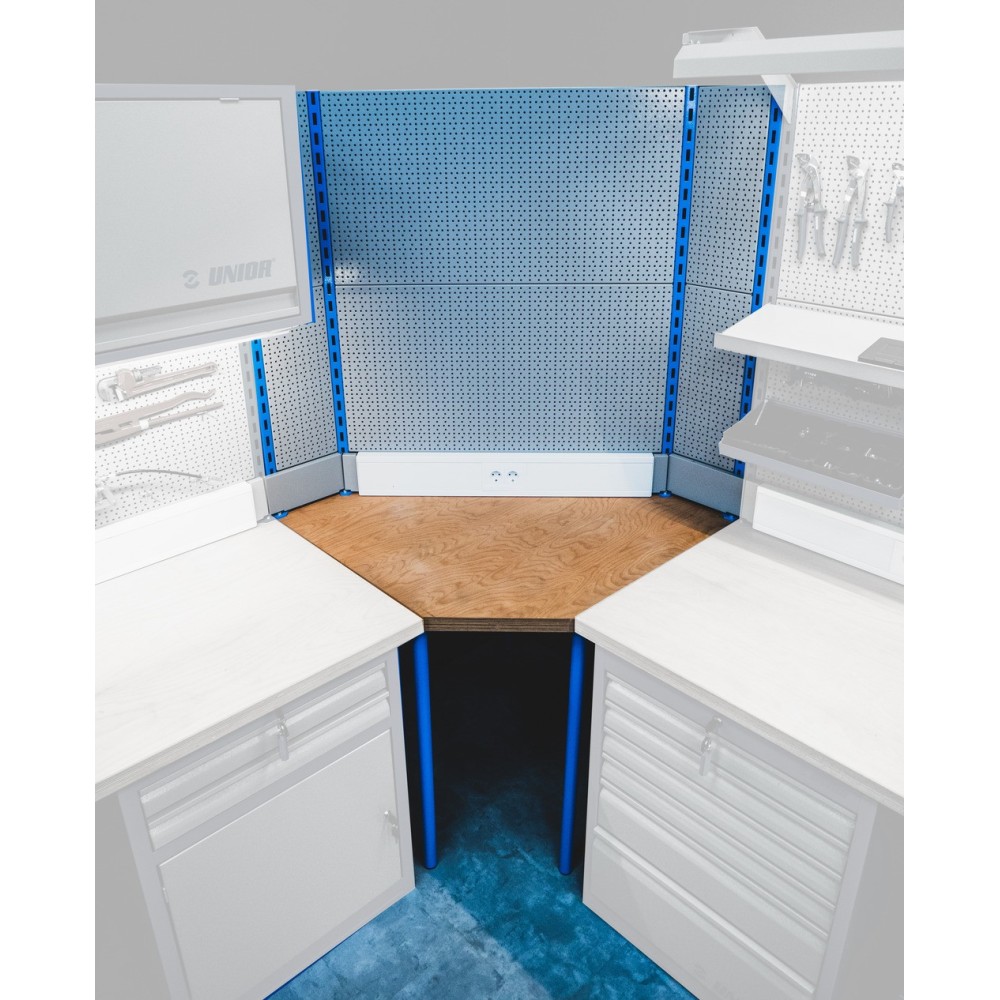 990AD1-Mesa esquinera modular con paneles frontales