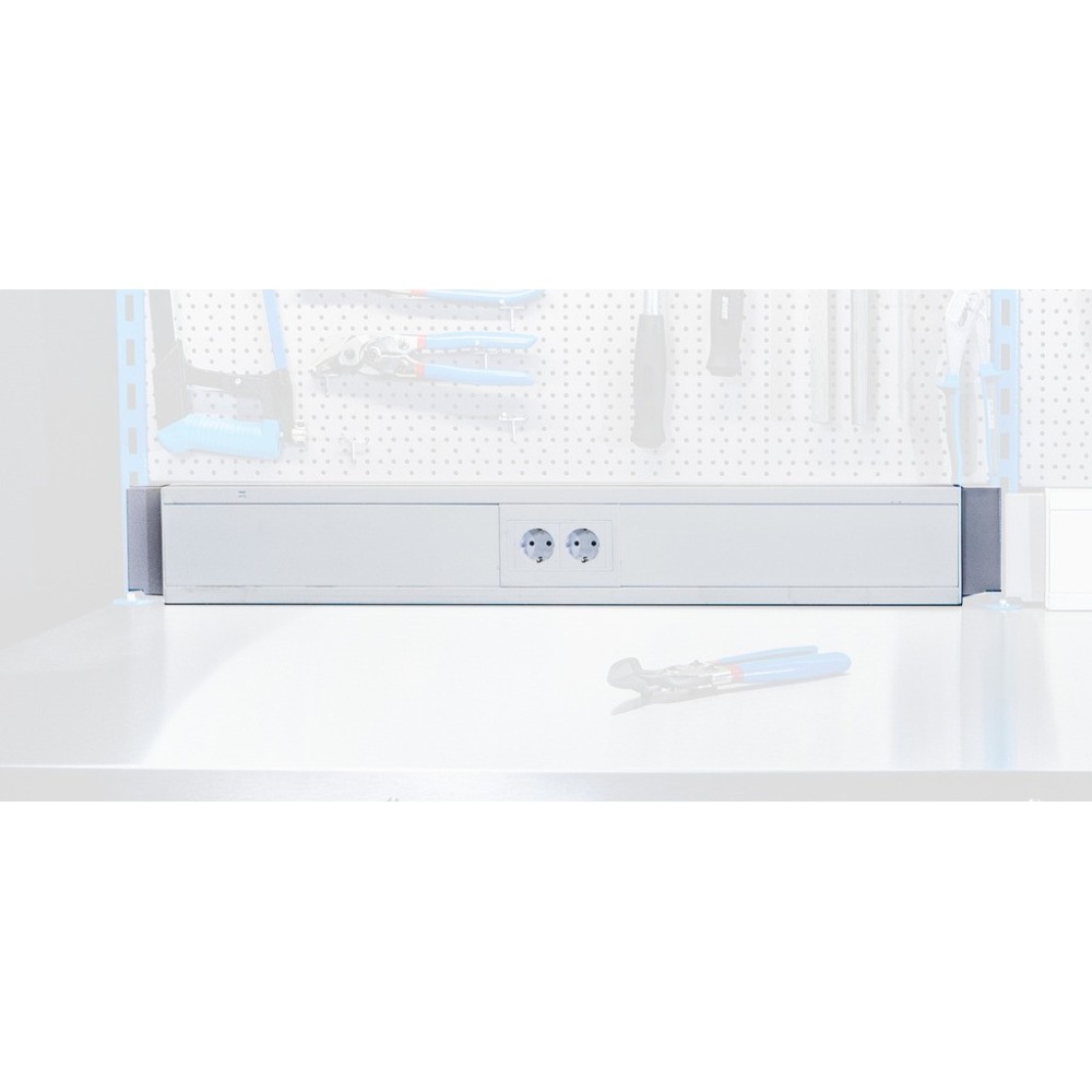 990HPC-Soporte del panel frontal con enchufes eléctricos 1500-1498 x 130 x 55