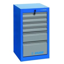 990ND6LC100-Armario modular estrecho con 6 cajones 475 x 650 x 870