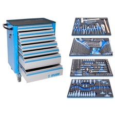 1011BEV4-Juego de herramientas de 193 pzas en carro portaherramientas 940EV4