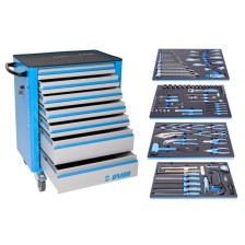 1011CEV4-Juego de herramientas de 127 pzas en carro portaherramientas 940EV4