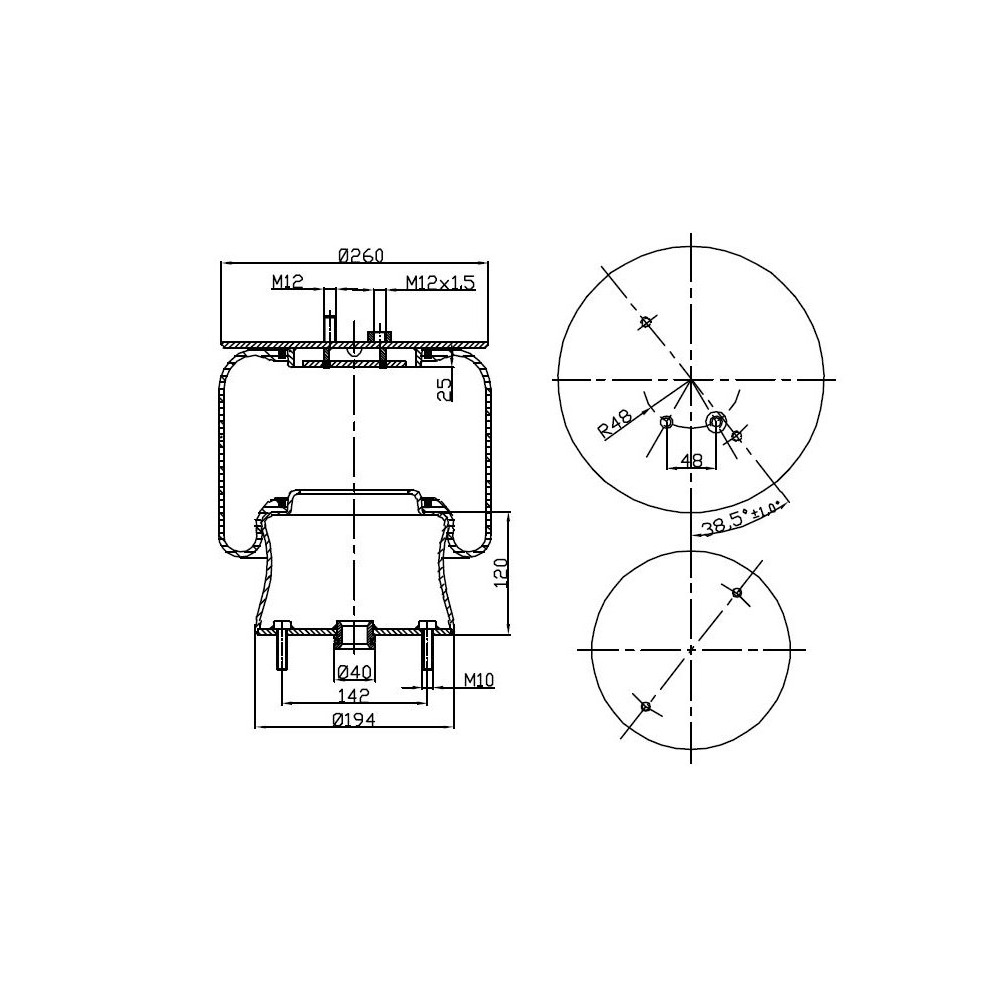 1S270-20 IVECO BUS 491 POST SX ANT