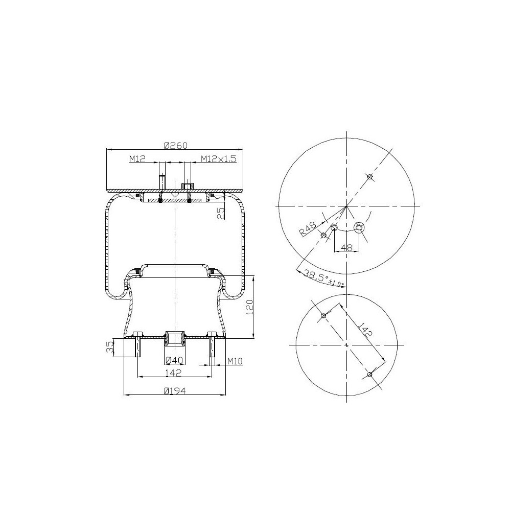 1S270-20 IVECO BUS 491 POST DX ANT