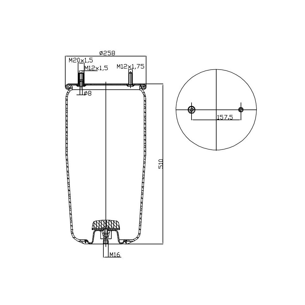 MEMBRANA C293+PIATTO BPW 30 SEMICOM