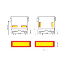 ADESIVO RIMORCHIO 2 PZ. 565X19 - Señalización