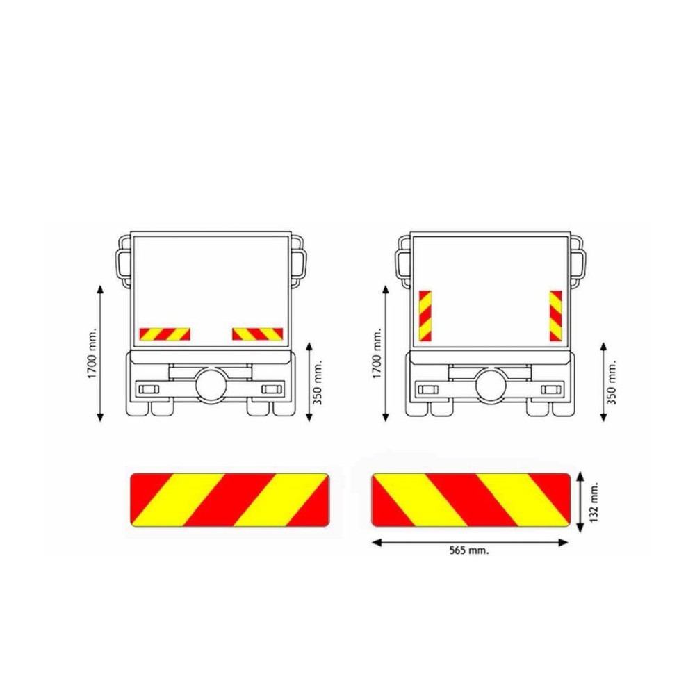KIT 2 PZ. MOTRICE 565X132X0,8 - Señalización