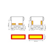 KIT 2 PZ. RIMORCHIO 565X196X1 - Señalización