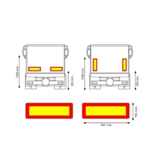 KIT 2 PZ. RIMORCHIO 565X196X1, - Señalización