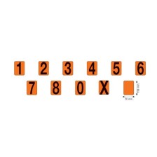 SERIE NUMERI 33 PZ. INOX 70X11 - Señalización