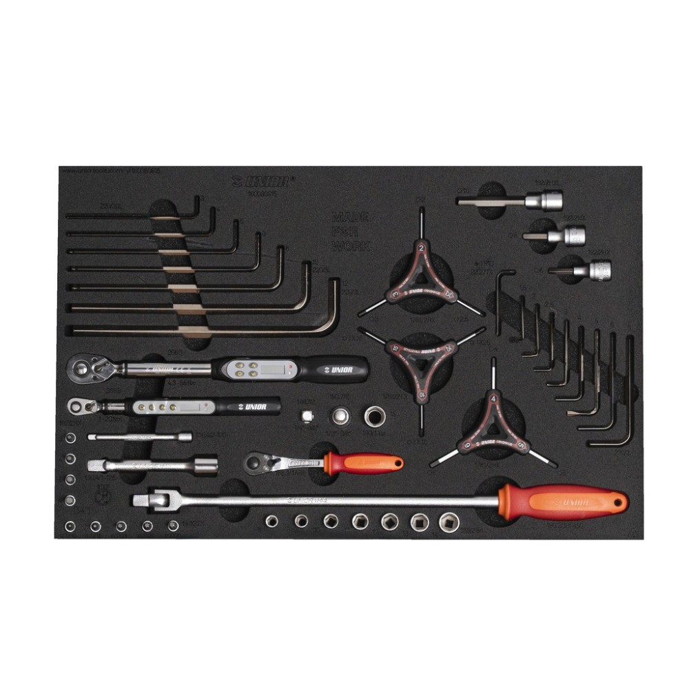 1600SOS15-US-Juego de herramientas para bicicleta en bandeja