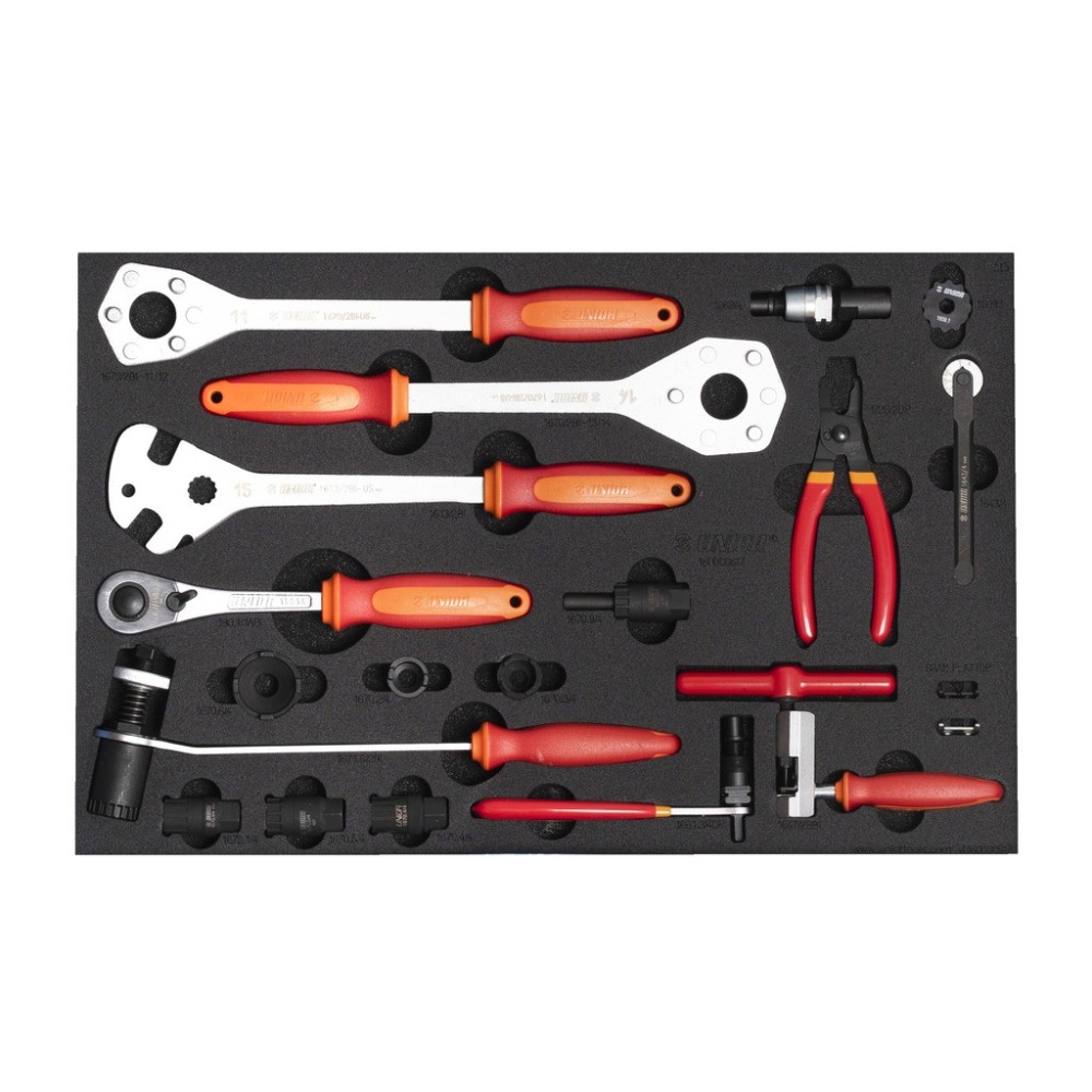 1600SOS17-US-Juego de herramientas para bicicletas en la bandeja de herramientas SOS