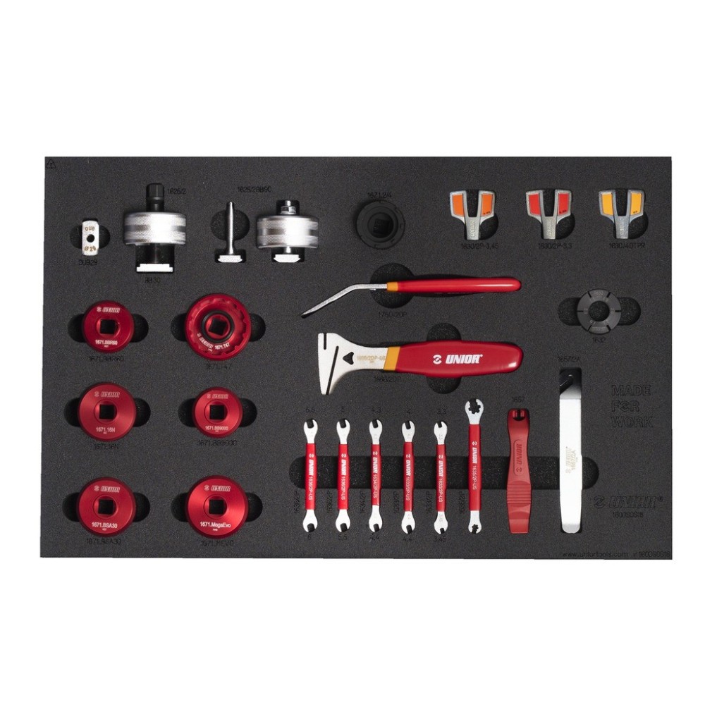 1600SOS18-US-Juego de herramientas para bicicletas en la bandeja de herramientas SOS