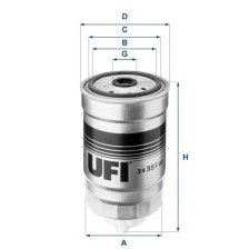 FILTRO NAFTA - 8140/8040/8060 - UFI FILTER