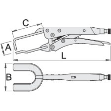 432/3A-Tenaza grip de horquilla para soldadura-280
