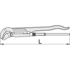 482/6-Llave para tubos, modelo sueco, 45°, forma de S-1