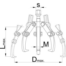 682/2-Extractor de tres brazos-3 x 300 x 250