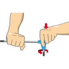 193HX-Destornillador hexagonal mango en T-5