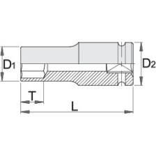 231/4L6p-Vaso 1/2 de impacto largo-16