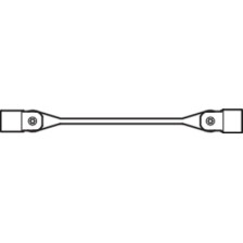 202/1-Llave de vasos articulada-18 x 19