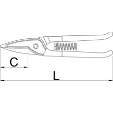 569R/7P-Tijera para chapa, modelo BERLINER-250