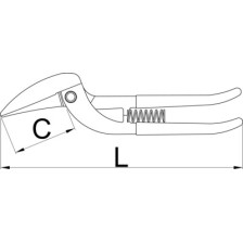 567R/7P-Tijera para chapa, modelo PELICAN-290