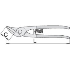 568R/7P-Tijera para chapa, modelo IDEAL-250