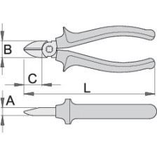 461/1VDEBI-Alicate corte diagonal aislado-160