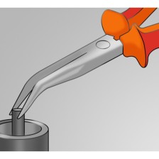 512/1VDEBI-Alicate con puntas semirredondas, boca curva con corte y grip, aislado-170