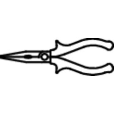 512/1VDEBI-Alicate con puntas semirredondas, boca curva con corte y grip, aislado-200