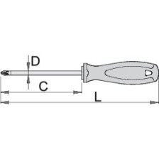 625TBI-Destornillador PZ-PZ 2 x 100