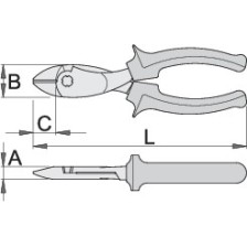 466/1VDEBI-Alicate corte diagonal reforzado, aislado-200
