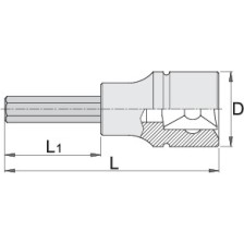 236/2HXL-Vaso 3/8 con punta hexagonal larga-4