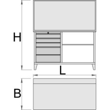 946AC-Banco de trabajo con armario-1500