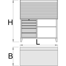 946ACR-Banco de trabajo con armario con persiana-1500