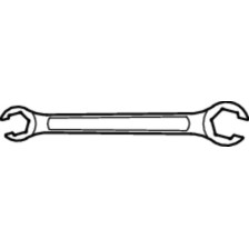 183/2-Llave estrella plana abierta-11 x 13