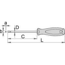 602TBI-Destornillador plano para electricísta-0.6 x 3.5 x 100