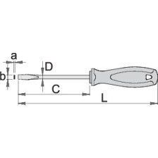 605TBI-Destornillador plano-1.0 x 5.5 x 100